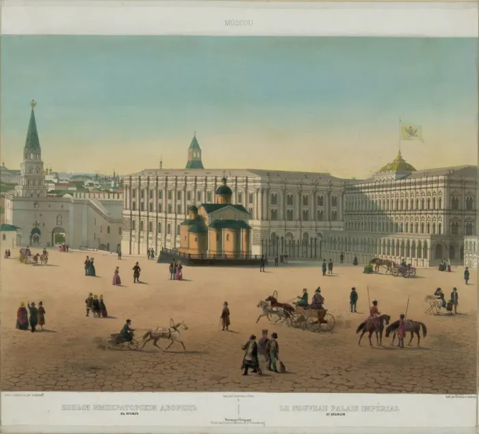 Framed Print : The Grand Kremlin Palace (from a panoramic view of Moscow in 10 parts), ca 1848. Artist: Benoist, Philippe (1813-after 1879) Framed Print : The Grand Kremlin Palace (from a panoramic view of Moscow in 10 parts), ca 1848. Artist: Benoist, Philippe (1813-after 1879)