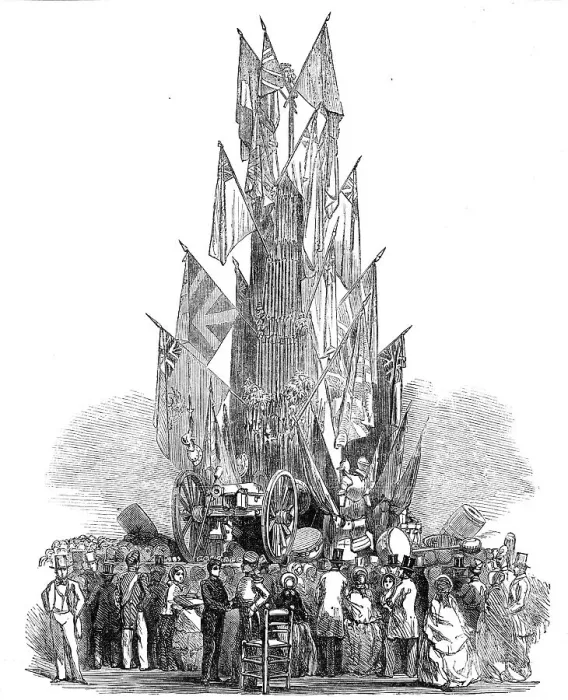 Framed Print : The Grand Military Trophy, at the Crystal Palace, 1854. Creator: Unknown