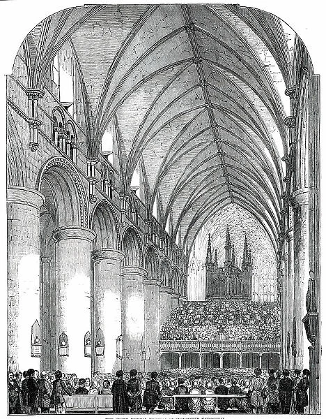 The Grand Musical Festival in Gloucester Cathedral, 1850. Creator: Unknown