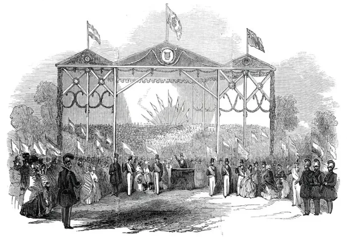 Framed Print : Grand Musical Festival, at Gotha, 1845. Creator: Unknown Framed Print : Grand Musical Festival, at Gotha, 1845. Creator: Unknown