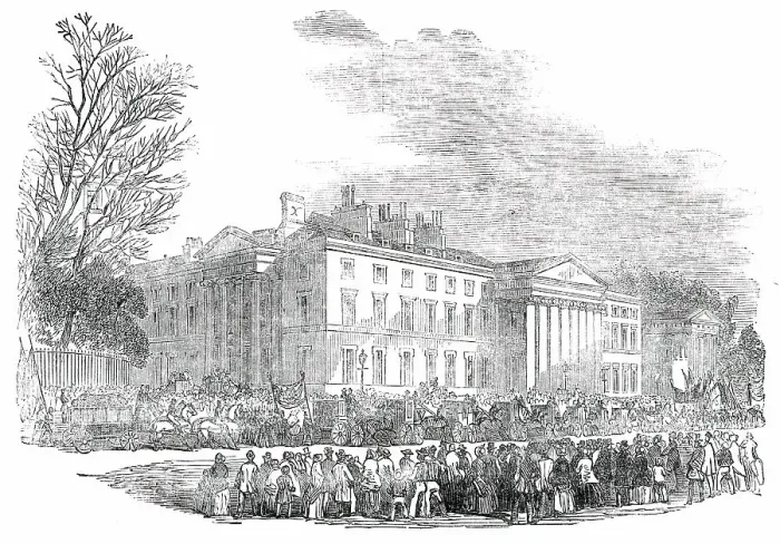 Framed Print : Grand Procession at Plymouth, on the First Despatch of the Cape Mails, 1850. Creator: Unknown Framed Print : Grand Procession at Plymouth, on the First Despatch of the Cape Mails, 1850. Creator: Unknown