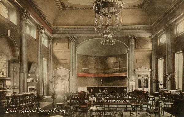 Grand Pump Room, Bath, Somerset, late 19th or early 20th century. Artist: Francis Frith & Co