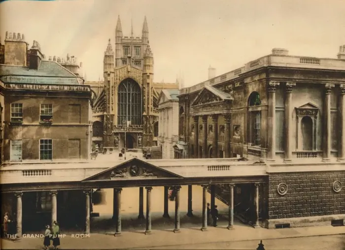 Framed Print : The Grand Pump Room, Bath, Somerset, c1925 Framed Print : The Grand Pump Room, Bath, Somerset, c1925