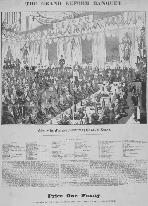 Framed Print : The Grand Reform Banquet in the Guildhall, City of London, 1832. Artist Framed Print : The Grand Reform Banquet in the Guildhall, City of London, 1832. Artist