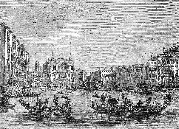 Grand Regatta at Venice, 1854. Creator: Unknown