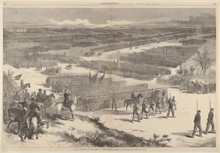 Framed Print : Grand Review of the Army of the Potomac - Drawn by Mr. Thomas Nast (from Harpe Framed Print : Grand Review of the Army of the Potomac - Drawn by Mr. Thomas Nast (from Harpe