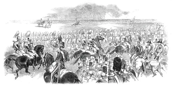 Framed Print : Grand Review in Hyde Park, 1845. Creator: Unknown Framed Print : Grand Review in Hyde Park, 1845. Creator: Unknown