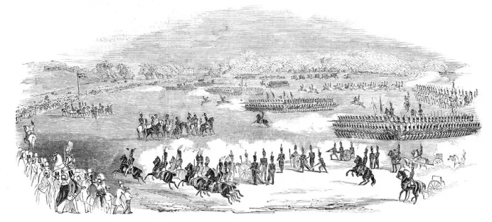 Framed Print : Grand Review, Phoenix Park, Dublin, 1844. Creator: Unknown
