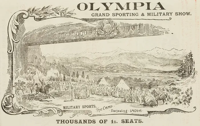 Framed Print : Grand Sporting and Military Show at Olympia in London, 1896. Creator: Unknown Framed Print : Grand Sporting and Military Show at Olympia in London, 1896. Creator: Unknown