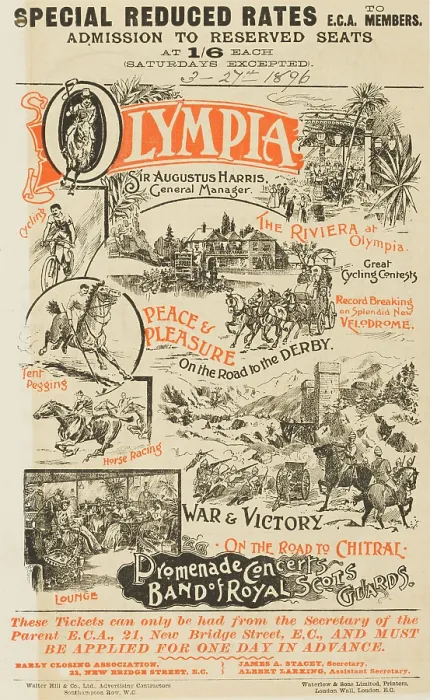 Framed Print : Grand Sporting and Military Show at Olympia in London, 1896. Creator: Unknown Framed Print : Grand Sporting and Military Show at Olympia in London, 1896. Creator: Unknown