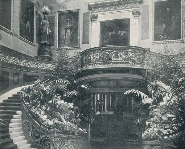 The Grand Staircase at Buckingham Palace, c1899, (1901). Artist: HN King