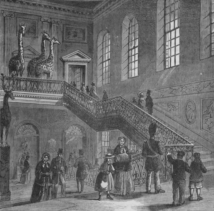 Framed Print : Grand staircase of Montagu House, Bloomsbury, London, c1830 (1878) Framed Print : Grand staircase of Montagu House, Bloomsbury, London, c1830 (1878)