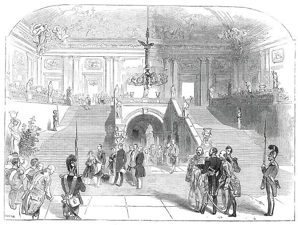 The Grand Staircase, in the Palace at Wurzburg, 1845. Creator: Unknown
