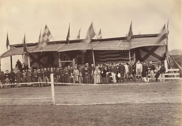 Framed Print : The Grand Stand, Foochow (Fuzhou), ca. 1869. Creator: Afong Lai Framed Print : The Grand Stand, Foochow (Fuzhou), ca. 1869. Creator: Afong Lai