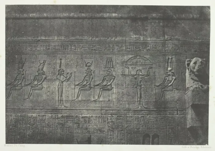 Framed Print : Grand Temple de Denderah (Teutyres), Sculptures de la Facade Posterieure Framed Print : Grand Temple de Denderah (Teutyres), Sculptures de la Facade Posterieure