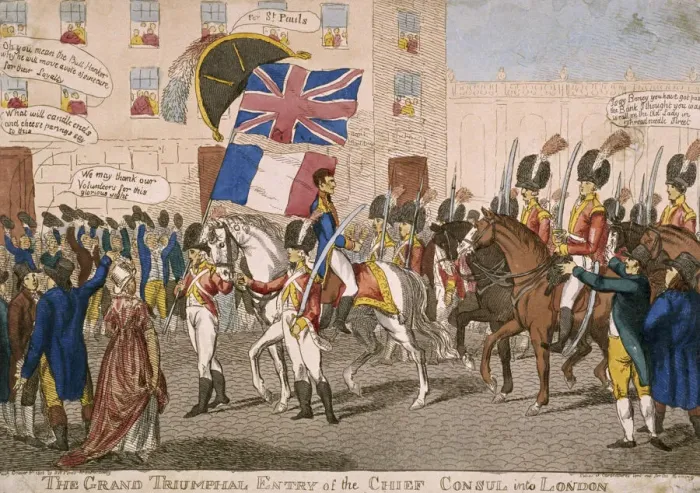 Framed Print : The grand triumphal entry of the Chief Consul into London, 1803 Framed Print : The grand triumphal entry of the Chief Consul into London, 1803