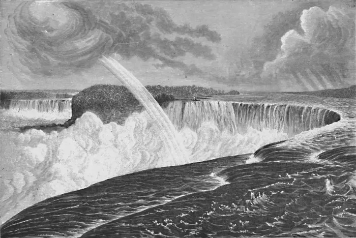 Framed Print : Grand View of the Horseshoe (Canadian) and American Falls, 1883 Framed Print : Grand View of the Horseshoe (Canadian) and American Falls, 1883