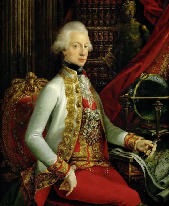 Framed Print : Grandduke Ferdinand III of Tuscany (1769-1824) sitting in his library, 1797. Artist: Dorffmeister, Joseph (1764-before 1814) Framed Print : Grandduke Ferdinand III of Tuscany (1769-1824) sitting in his library, 1797. Artist: Dorffmeister, Joseph (1764-before 1814)