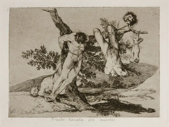 Framed Print : Grande hazana! Con muertos! (A heroic feat! With dead men!) Plate 39 from The Disasters of War (Los Artist: Goya, Francisco, de (1746-1828) Framed Print : Grande hazana! Con muertos! (A heroic feat! With dead men!) Plate 39 from The Disasters of War (Los Artist: Goya, Francisco, de (1746-1828)