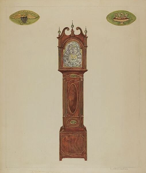 Grandfather Clock, c. 1936. Creator: A. Zaidenberg