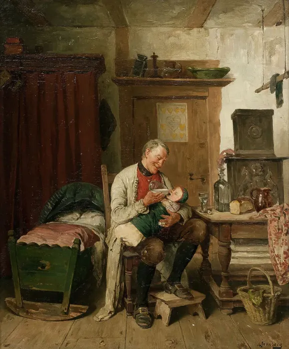 Framed Print : Grandfather. Creator: August Jernberg