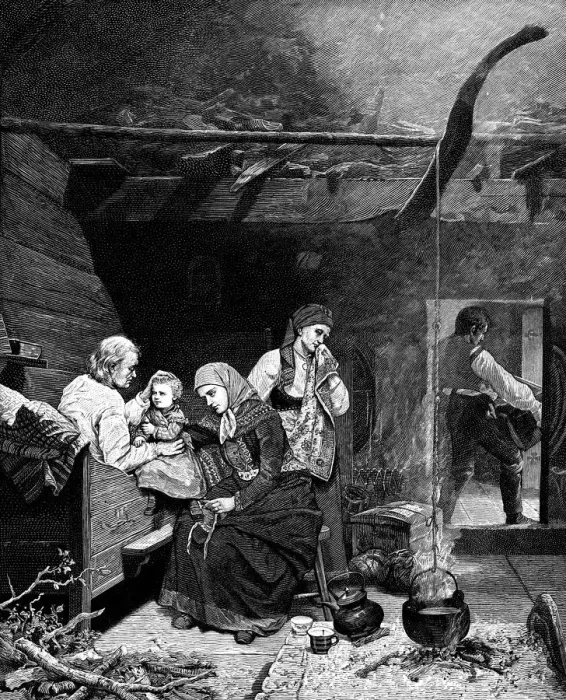 Framed Print : The Grandfathers Blessing, mid 19th century (1882) Framed Print : The Grandfathers Blessing, mid 19th century (1882)