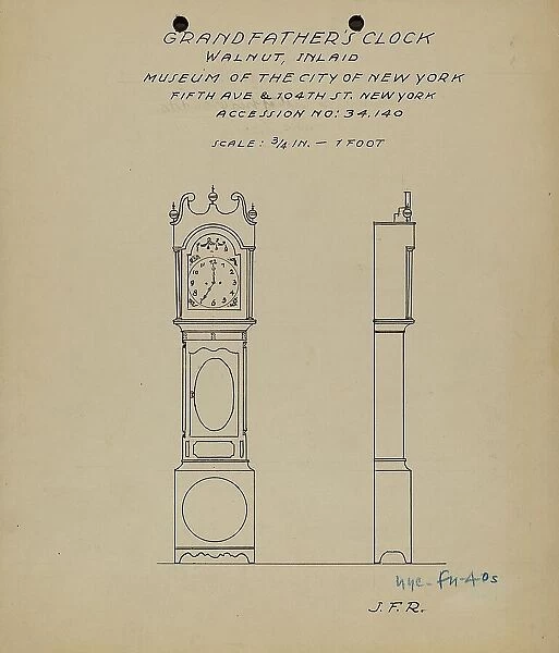 Grandfather's Clock, 1935 / 1942. Creator: J.F. Rust