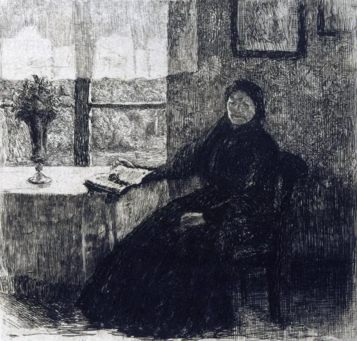 Framed Print : Grandmother, 1909. Artist: Alexandre Lunois Framed Print : Grandmother, 1909. Artist: Alexandre Lunois