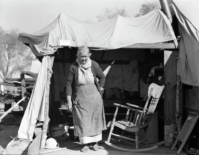 Framed Print : Grandmother of twenty-two children from farm in Oklahoma, 1936. Creator: Dorothea Lange Framed Print : Grandmother of twenty-two children from farm in Oklahoma, 1936. Creator: Dorothea Lange