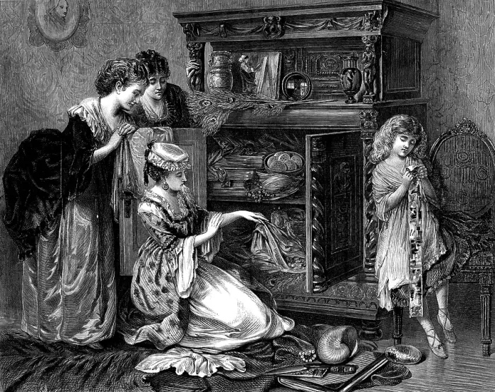 Framed Print : Grandmother's Treasures, by W. Holyoake, 1873. Creator: Unknown. Grandmother's Treasures, by W. Holyoake, 1873. Creator: Unknown Framed Print : Grandmother's Treasures, by W. Holyoake, 1873. Creator: Unknown. Grandmother's Treasures, by W. Holyoake, 1873. Creator: Unknown