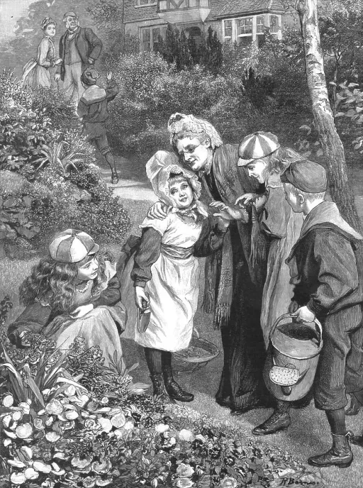 Framed Print : Grandmothers Visit to The Childrens Garden, 1890. Creator: Robert Barnes. Grandmothers Visit to The Childrens Garden, 1890. Creator: Robert Barnes Framed Print : Grandmothers Visit to The Childrens Garden, 1890. Creator: Robert Barnes. Grandmothers Visit to The Childrens Garden, 1890. Creator: Robert Barnes