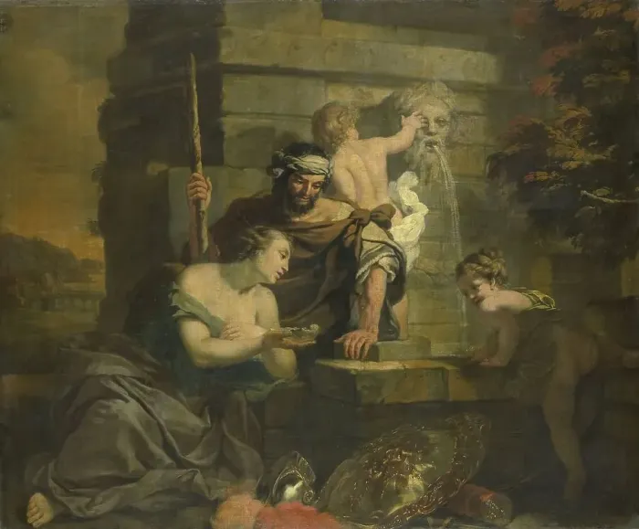 Framed Print : Granida and Daiphilo, c.1665-c.1668. Creator: Gerard de Lairesse Framed Print : Granida and Daiphilo, c.1665-c.1668. Creator: Gerard de Lairesse