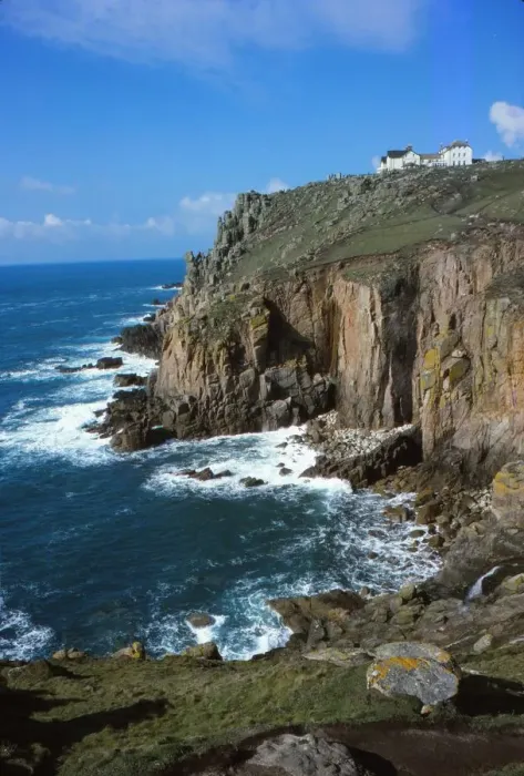 Framed Print : Granite Cliffs below Lands End mine, Cornwall, England, 20th century. Artist: CM Dixon Framed Print : Granite Cliffs below Lands End mine, Cornwall, England, 20th century. Artist: CM Dixon