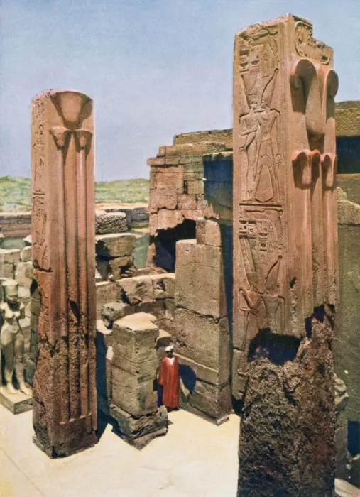 Framed Print : Granite pillars with lotus and papyrus decoration, Temple of Amun-Re, Karnak, Egypt, 20th century Framed Print : Granite pillars with lotus and papyrus decoration, Temple of Amun-Re, Karnak, Egypt, 20th century