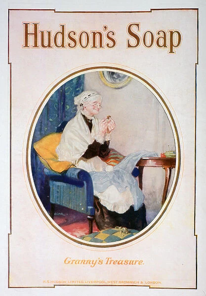 Grannys Treasure, Hudsons soap advert, 1918