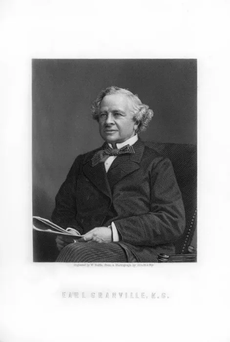 Framed Print : Granville George Leveson-Gower, 2nd Earl Granville, British Liberal statesman, (1893). Artist: W Roffe Framed Print : Granville George Leveson-Gower, 2nd Earl Granville, British Liberal statesman, (1893). Artist: W Roffe