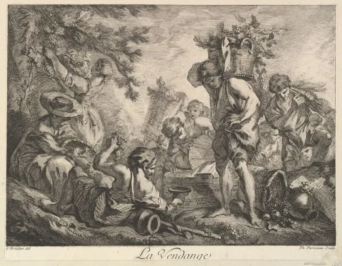 Framed Print : The Grape Harvest. Creator: Philippe Louis Parizeau Framed Print : The Grape Harvest. Creator: Philippe Louis Parizeau