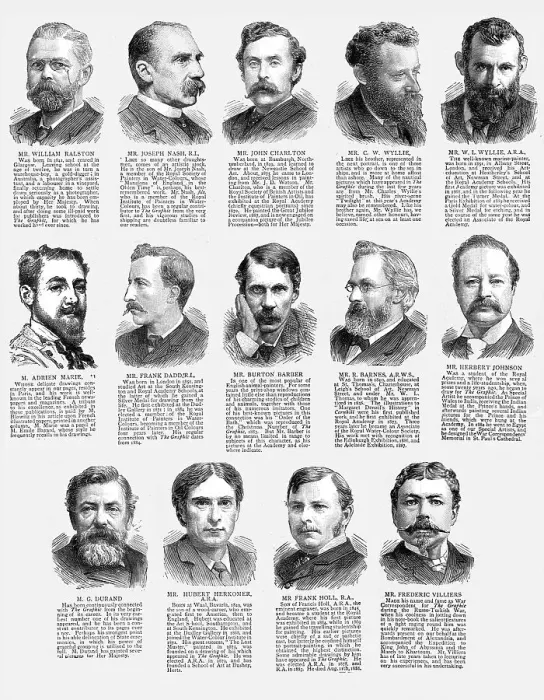 Framed Print : Graphic Artist's with The Graphic, 1890. Creator: Unknown. Graphic Artist's with The Graphic, 1890. Creator: Unknown