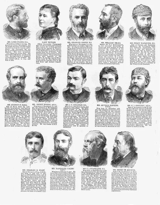 Framed Print : Graphic Artist's with The Graphic, 1890. Creator: Unknown. Graphic Artist's with The Graphic, 1890. Creator: Unknown Framed Print : Graphic Artist's with The Graphic, 1890. Creator: Unknown. Graphic Artist's with The Graphic, 1890. Creator: Unknown