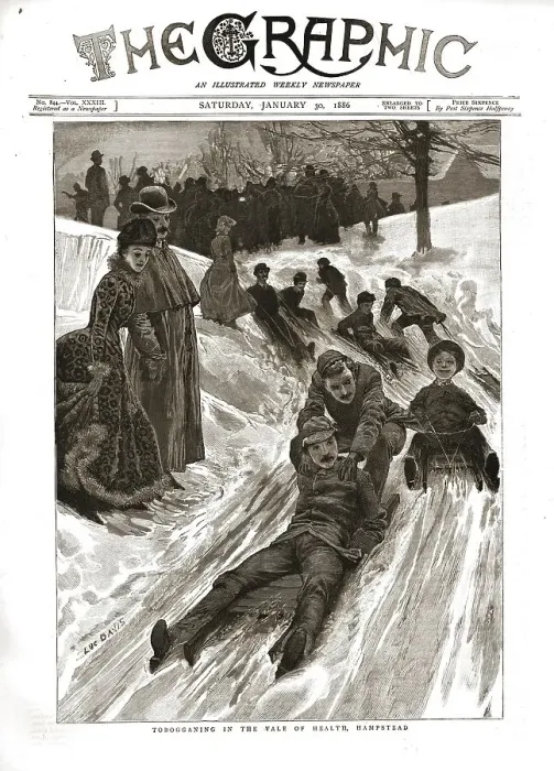 Framed Print : The Graphic, Front Cover January 30th. 1886, 1886. Creator: Lucien Davis Framed Print : The Graphic, Front Cover January 30th. 1886, 1886. Creator: Lucien Davis