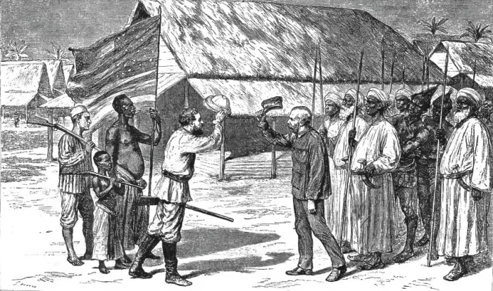Framed Print : The Graphic Stanley Number; The Meeting of Livingstone and Stanley in Central Africa, 1890. Creator: Unknown Framed Print : The Graphic Stanley Number; The Meeting of Livingstone and Stanley in Central Africa, 1890. Creator: Unknown