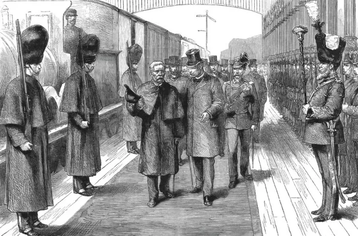 Framed Print : The Graphic Stanley Number; Mr. Stanley's Arrival at the Gare Du Midi, Brussels, 1890. Creator: Unknown