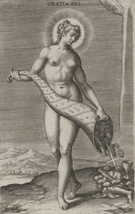 Framed Print : Gratia Dei, from Prosopographia, ca. 1585-90. ca. 1585-90. Creator: Philip Galle Framed Print : Gratia Dei, from Prosopographia, ca. 1585-90. ca. 1585-90. Creator: Philip Galle