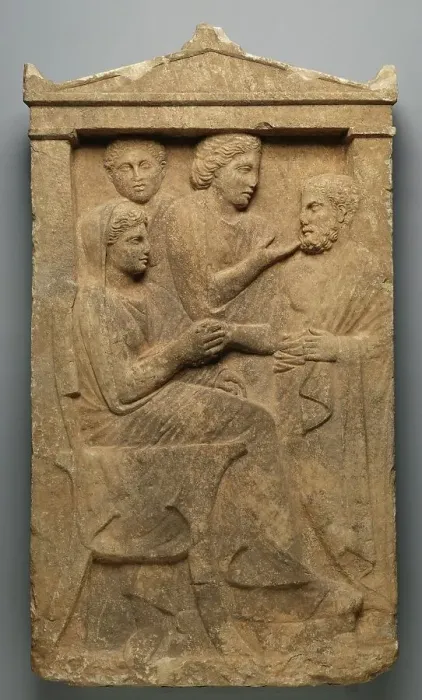 Framed Print : Grave Naiskos of Sime, about 320 BC. Creator: Unknown Framed Print : Grave Naiskos of Sime, about 320 BC. Creator: Unknown