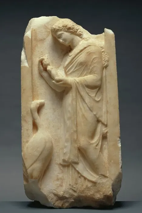 Framed Print : Grave Naiskos of a Young Woman, about 360 BC. Creator: Unknown Framed Print : Grave Naiskos of a Young Woman, about 360 BC. Creator: Unknown