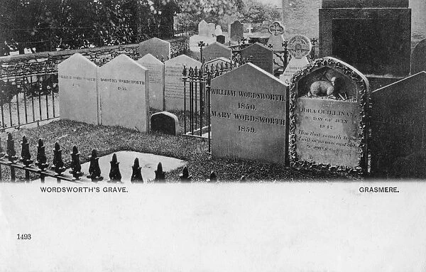 Grave of the poet William Wordsworth, Grasmere, Westmorland, 20th century