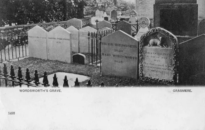 Framed Print : Grave of the poet William Wordsworth, Grasmere, Westmorland, 20th century Framed Print : Grave of the poet William Wordsworth, Grasmere, Westmorland, 20th century