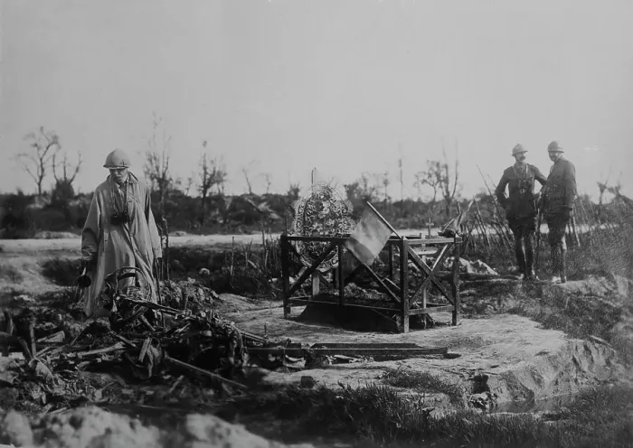 Framed Print : Grave of U.S. aviator Chadwick, Belgium, 29 Oct 1918. Creator: Bain News Service Framed Print : Grave of U.S. aviator Chadwick, Belgium, 29 Oct 1918. Creator: Bain News Service