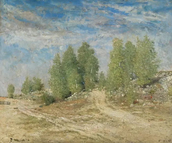 Framed Print : Gravel Slope, 1876. Creator: Carl Fredrik Hill Framed Print : Gravel Slope, 1876. Creator: Carl Fredrik Hill