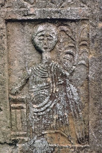 Detail of a gravestone in a sanctuary sacred to Saturn, 1st century